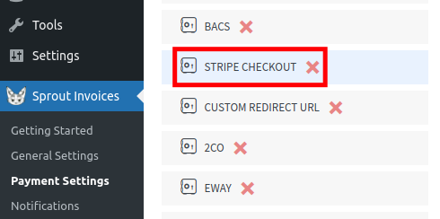 Enabling Stripe Checkout in Sprout Invoices